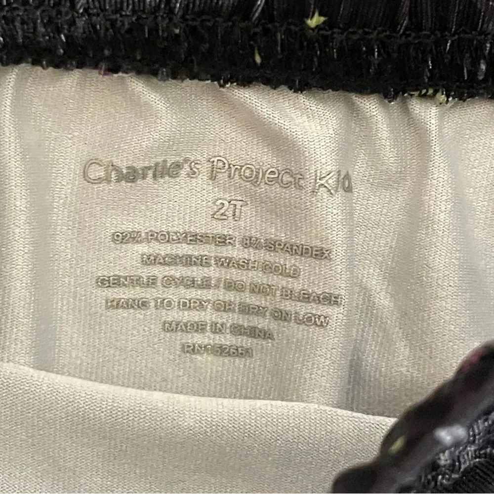 Charlie's Project Are You A Good Witch Twirl Dress Black Purple White Size 2T